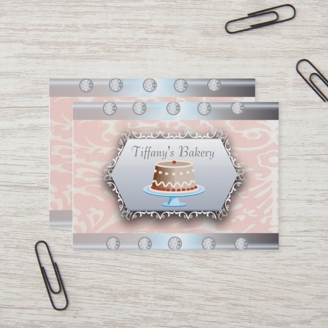 Boutique Carte de visite de luxe boulangerie Vinta (Devant/Arrière en situation)