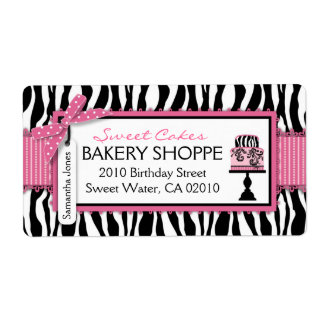 Boutique Chic Cakes Business Shipping Étiquette