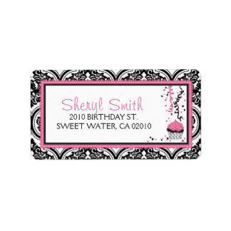 Boutique Chic Cupcake Étiquette de adresse_mbkemp