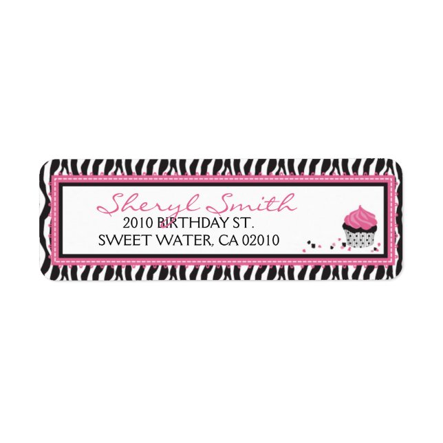 Boutique Chic Cupcake Retour Étiquette B (Devant)