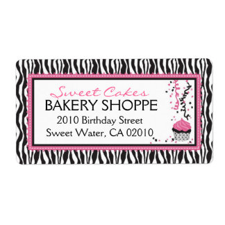 Boutique Chic Cupcakes Business Shipping Étiquette