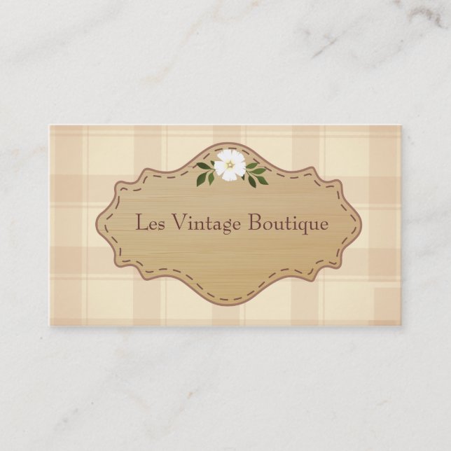 Boutique de cru de calibre de carte de visite de (Devant)