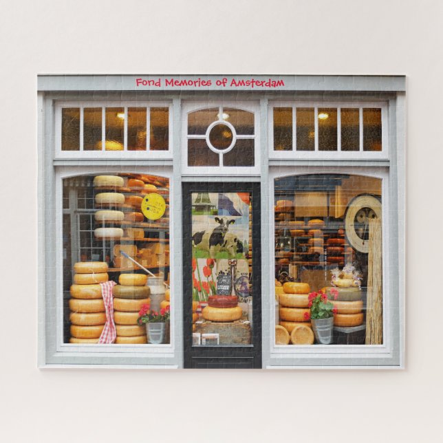 Boutique de fromage à Amsterdam. Puzzle (Horizontal)