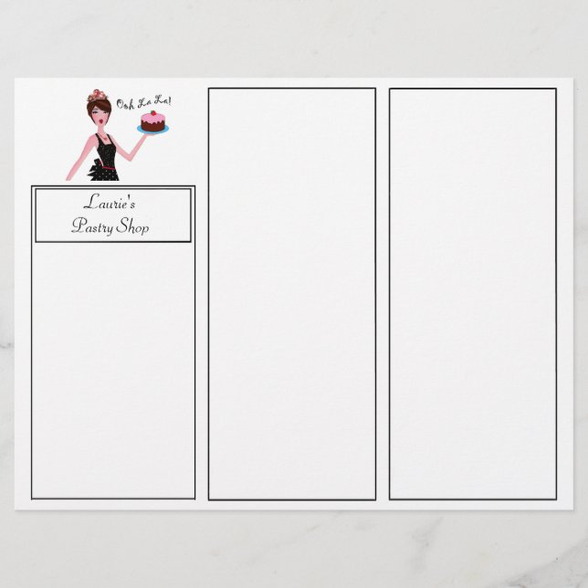 Boutique de pâtisserie Brochures Tri-Fold (Devant)
