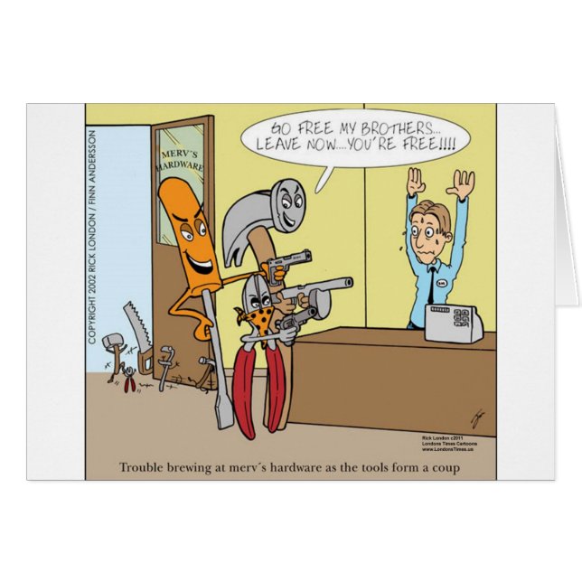 Boutique matérielle Libération Drôle Cadeaux Carte (Devant horizontal)