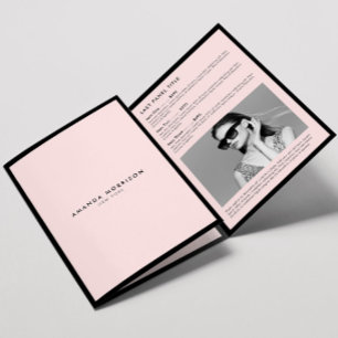 Boutique minimaliste de luxe Brochure noire/rose