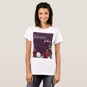 Boutique personnalisée T-shirt Plum violet Roses G