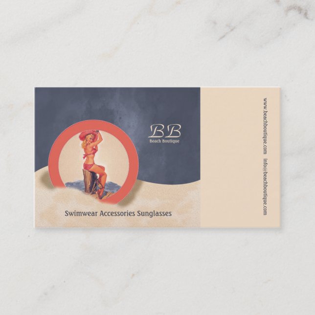 Boutique plage - Carte de visite (Devant)