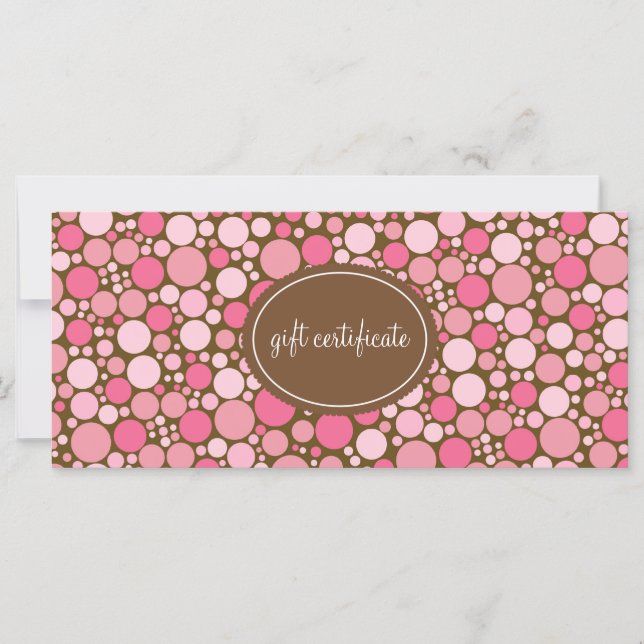 Boutique Pois rose Style Certificats cadeaux (Devant)