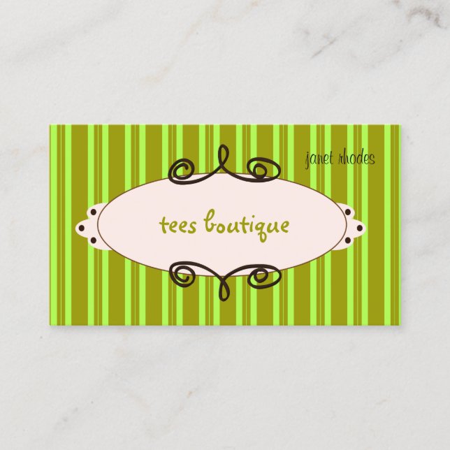Boutique sassy, cartes de visite (Devant)
