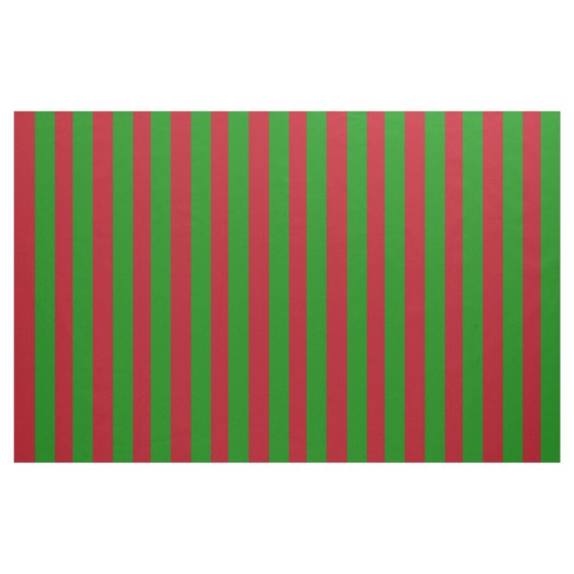 Boutique Stripes - Tissu Rouge Vert (Fat Quarter)