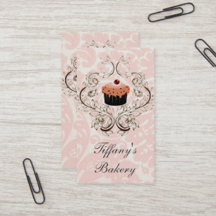 Boutique Victorian Pink Damask cartes de visite