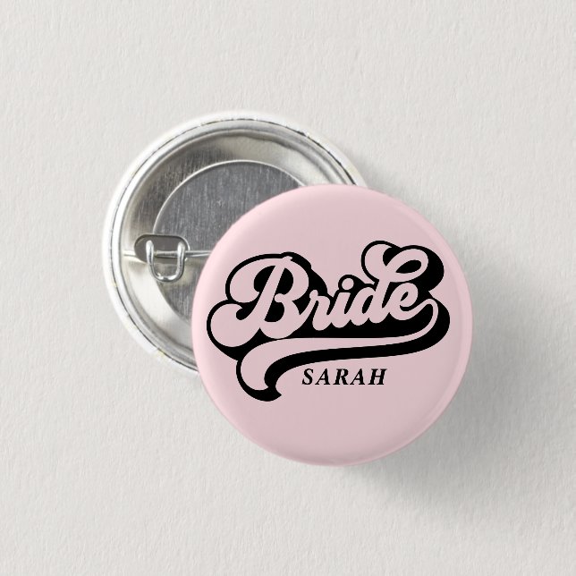 Bouton Badge Nom personnalisé Birde Babe (Devant & derrière)