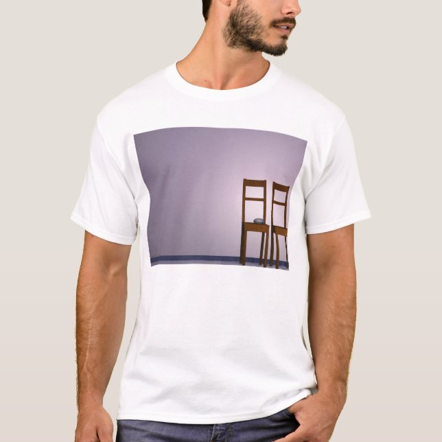 Bouton blanc de T-shirt de la chaise 2 (Devant)