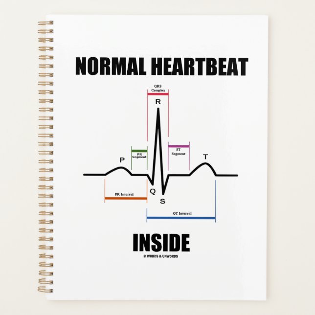Bouton cardiaque normal à l'intérieur de l'ECG EKG (Devant)