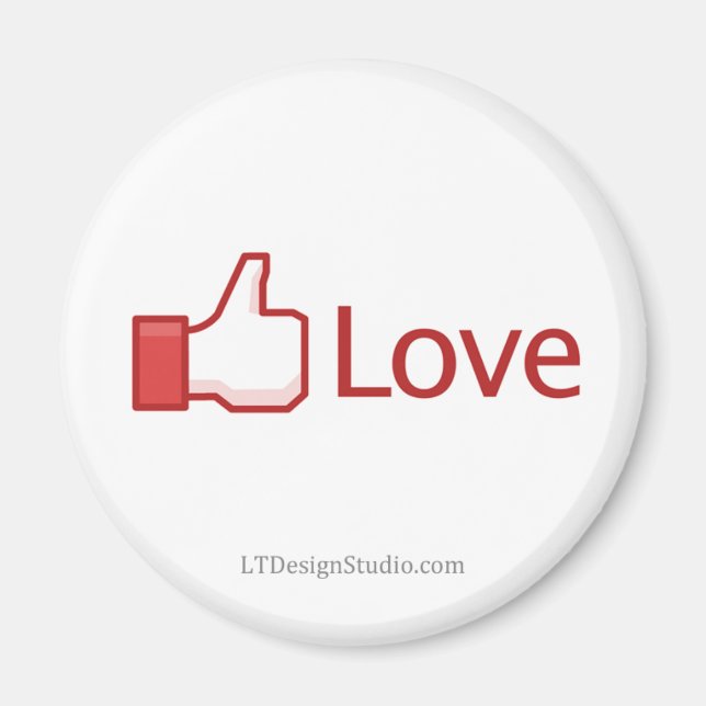 Bouton d'amour Facebook - Aimant (Devant)