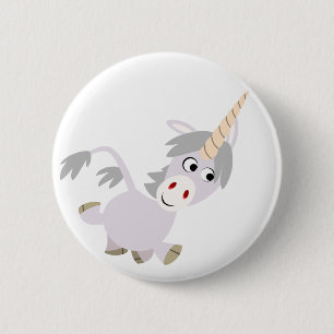 Bouton de caricature Facétieux Unicorn Badge
