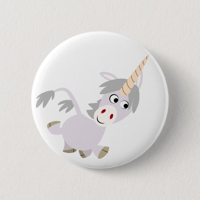 Bouton de caricature Facétieux Unicorn Badge (Devant)