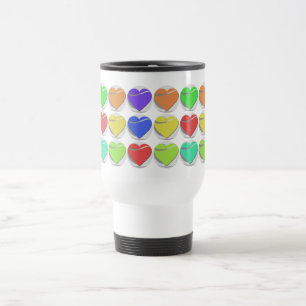 Bouton de coeur coloré - Mugs