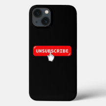 Bouton de désabonnement - coque iphone amusant