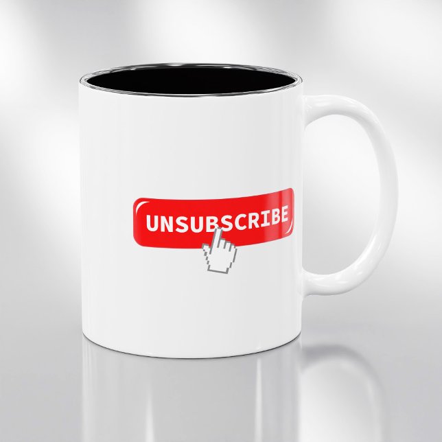 Bouton de désabonnement - Mug à café drôle (Créateur téléchargé)