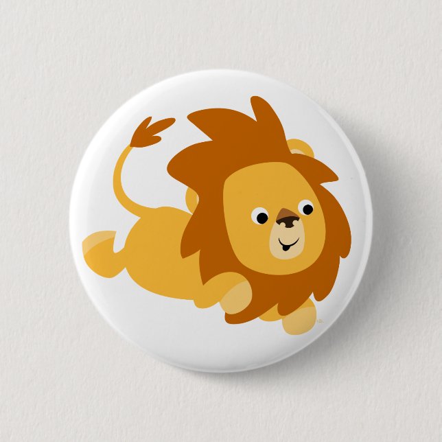 Bouton de jeu de dessin mignon Bouton Lion Badge (Devant)
