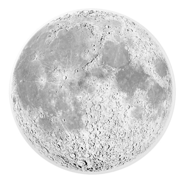 Bouton de l'armoire de l'agrafe de lune gris argen (Devant)