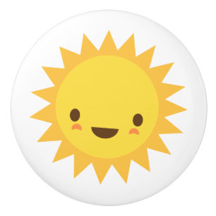 Bouton de porte du soleil de Kawaii - conception