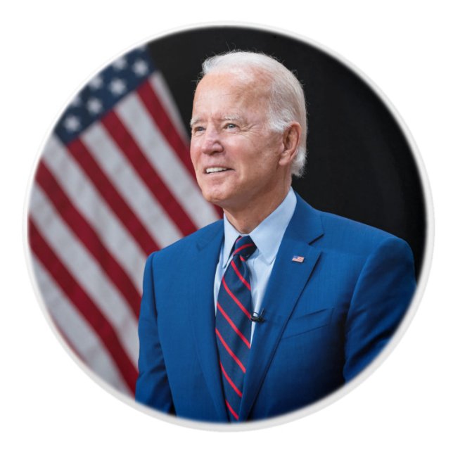 Bouton De Porte En Céramique 2021 Joe Biden Président américain Portrait (Devant)