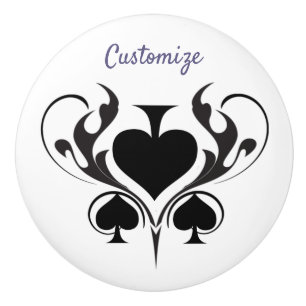 Bouton De Porte En Céramique 3 Black Spins Tribal Thunder_Cove