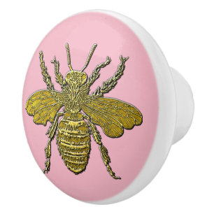 Bouton De Porte En Céramique 3D Look Honey Bee & Your Color