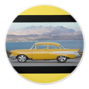 Bouton De Porte En Céramique 57 Chevrolet sur un bouton en céramique