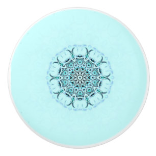 Bouton De Porte En Céramique Abstract seafoam