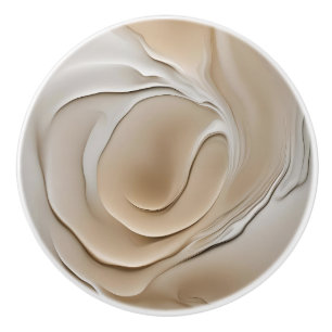 Bouton De Porte En Céramique Abstrait tendance neutres beige