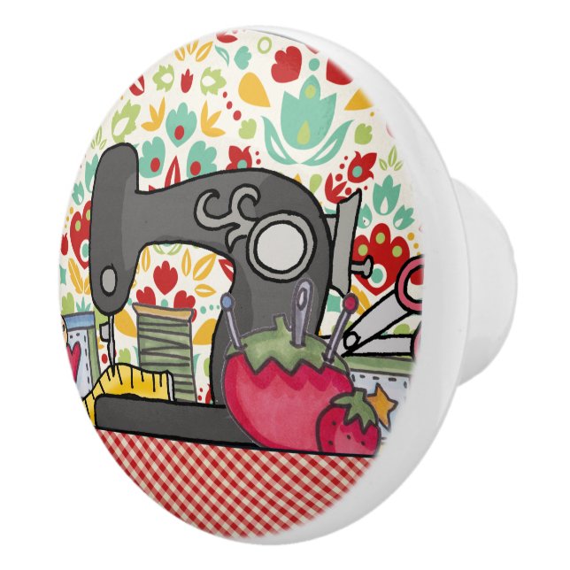 Bouton De Porte En Céramique Accessoires de machine à coudre et d'artisanat vin (Droite)