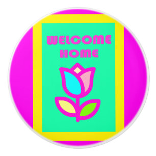 BOUTON DE PORTE EN CÉRAMIQUE ACCUEIL ACCUEIL CONCEPTION FLEURS CLAIRES SUPPLÉME