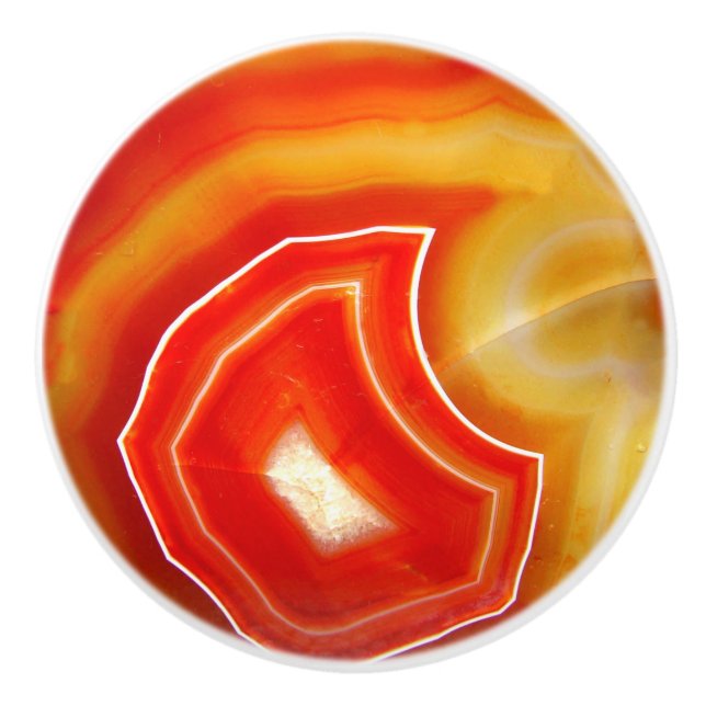 Bouton De Porte En Céramique Agate d'orange de Falln (Devant)