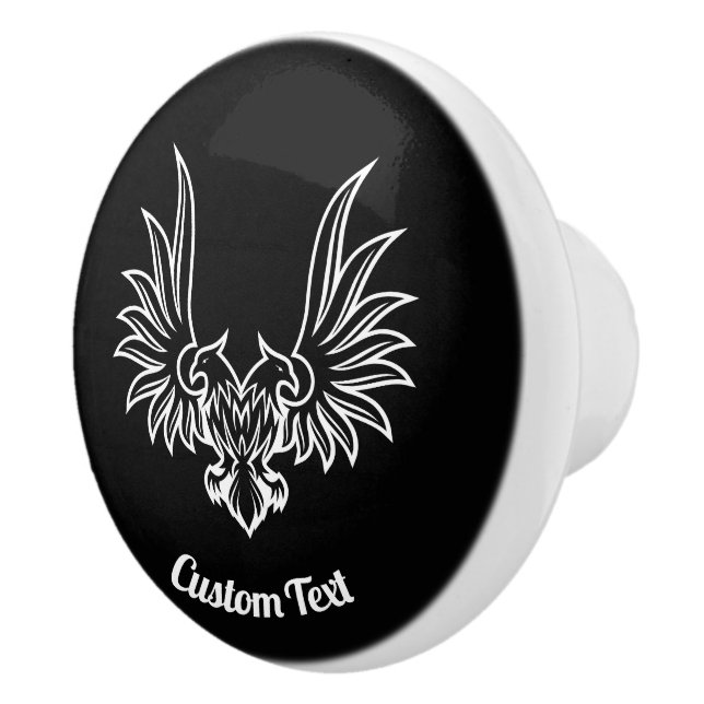 Bouton De Porte En Céramique Aigle avec deux têtes ceramique Knob (Droite)