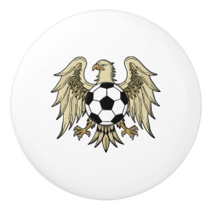 Bouton De Porte En Céramique Aigle du patrimoine allemand Blason