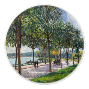 Bouton De Porte En Céramique Alfred Sisley - Allée de châtaigniers