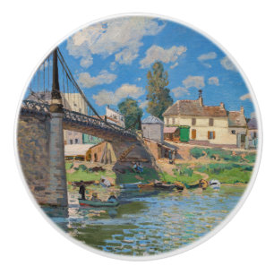 Bouton De Porte En Céramique Alfred Sisley - Pont à Villeneuve-la-Garenne