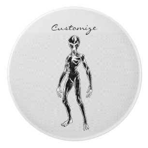 Bouton De Porte En Céramique Alien UFO Thunder_Cove