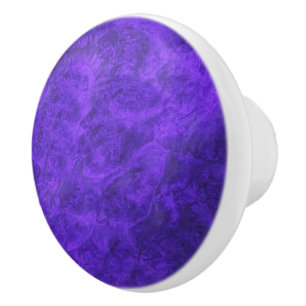 Bouton De Porte En Céramique Amethyst violet velours céramique Tirer