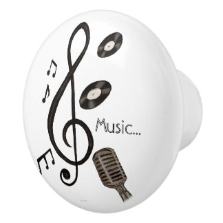 Bouton De Porte En Céramique Amoureux de la musique