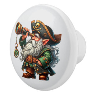 Bouton De Porte En Céramique Amoureux des pirates garçons cool