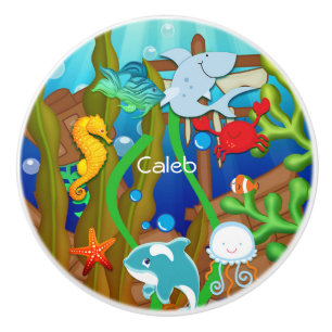 Bouton De Porte En Céramique Amusement sous la chambre à coucher des enfants