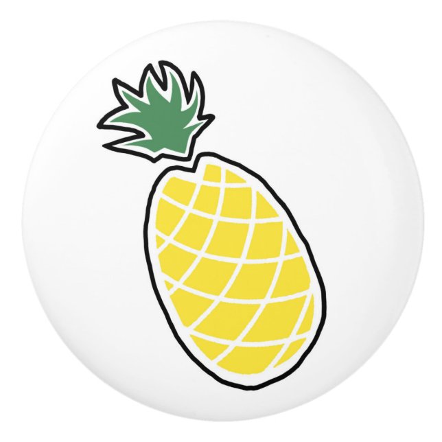 Bouton De Porte En Céramique Ananas (Devant)