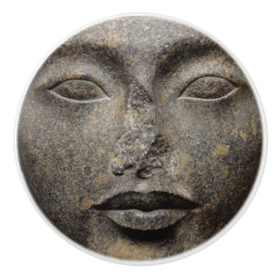 Bouton De Porte En Céramique Ancien visage égyptien - Amun Roi Tutankhamon Tut