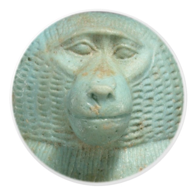 Bouton De Porte En Céramique Ancienne statue du musée égyptien du museau musqué (Devant)