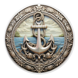 Bouton De Porte En Céramique Ancres Aweigh Ceramic Knob